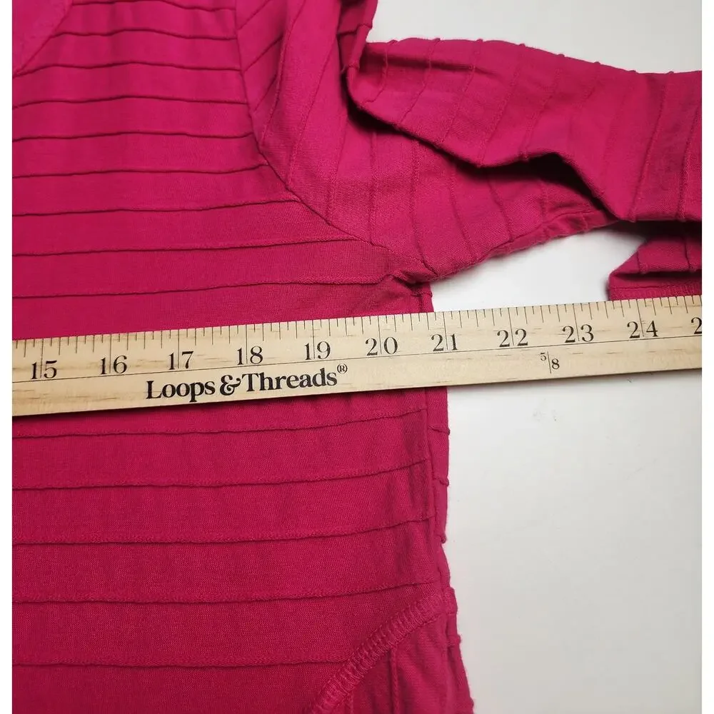 Soft Surroundings Tunic Top Womens L 100% cotton ribbed comfy cozycore cabincore